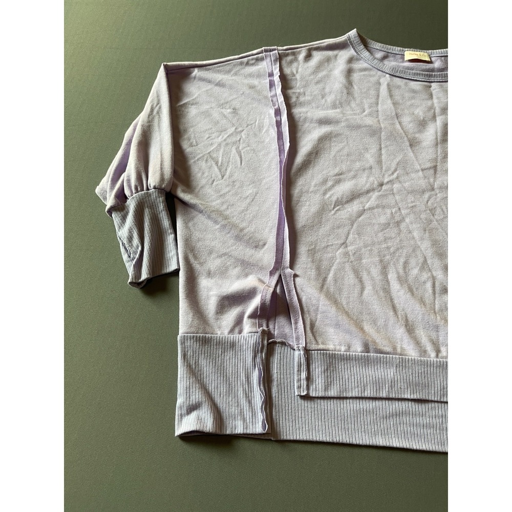 Hailey and Co Oversized Top with Slit Details in Purple Small - Picture 9 of 10